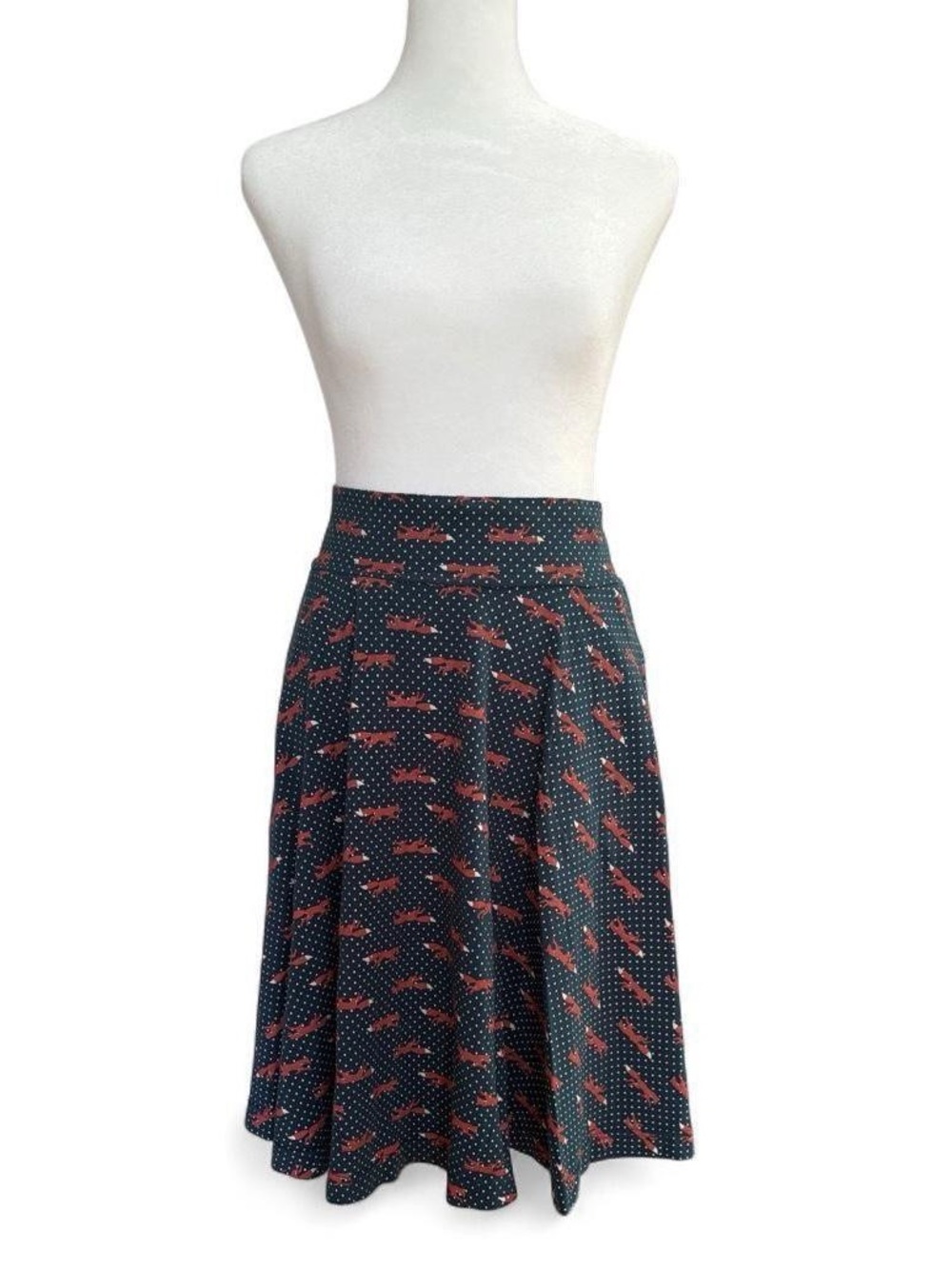 Effie's Heart Fox Print Midi Skirt